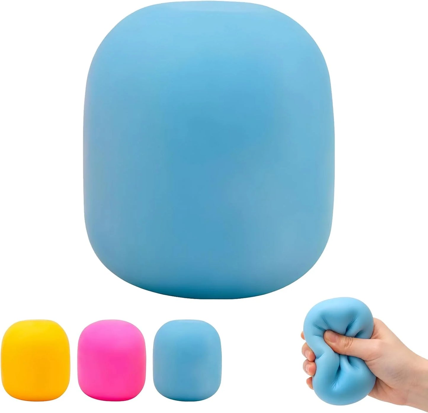Gum Drop Squeeze Color Changing Squishy, Slow Stress Balls Fidget Sensory Toys for Adults,Gum Drop Shape (Blue) - US 6658
