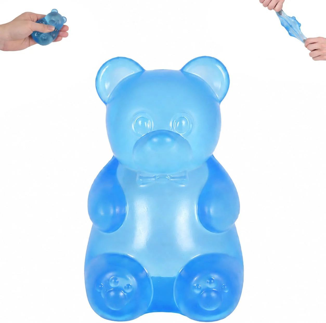 Gummy Bear Squishy Toy for Kids Ages 3+ & Adults, Slow Rising Squeeze Bear, Soft High-Density Handheld Sensory Toy, Cute Party Favor, Classroom Prize & Desk Toy (Blue) - US 2746