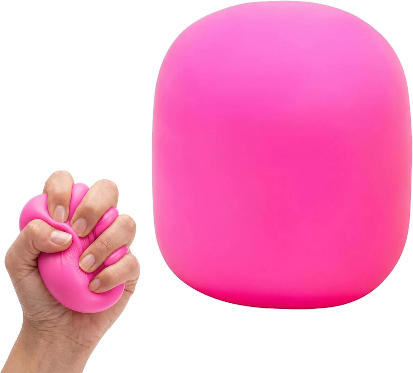 Squeeze Color Changing Squishy Soft Square Malt Sugar Filled Slow Stress Balls, Color Changing Squishy Sensory Toy, Anxiety Relief Shape Fidgets for Pull Stretch Squishy Toy (Pink) - US 4252