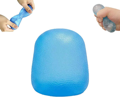 Soft Silicone Squishy Ball – Slow Rising Gumdrop Squeeze Toy for Kids Ages 3+ & Adults, Sensory Desk Toy for Home, Office & Everyday Play (Blue) - US 5493
