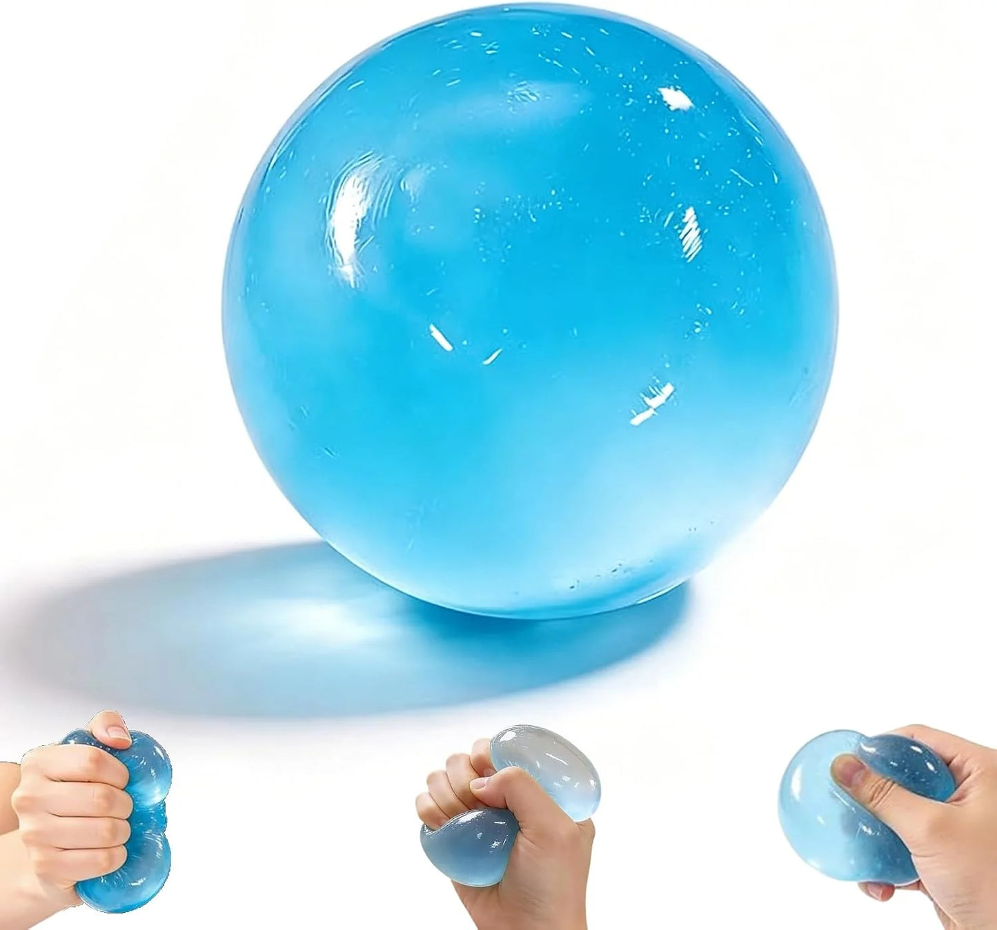 Blue Coconut Oil Stress Ball, Coconut Oil Squishy Ball, Squishy Coconut Oil Stress Ball & Coconut Oil Squishy, Blue Slow Rising Squeeze Toy, Anxiety Relief Fidget, for Office & Daily Use - US 2703