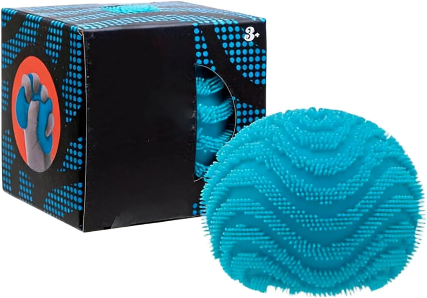 Fuzz Ball Squishy Stress Ball, Stress Fun Desk Fuzz Squeeze Ball, Plush Squeeze Ball for Desktop (Blue) - US 7124