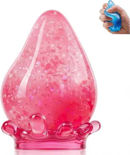 Water Drop Squeeze Squishies, Dream Squishy Drop Squishy Stress Ball, Soft Fidget Stress Ball, 2026 New Slow Rise Relief Fidget Sensory for Anxiety Stress Easter Party Favors (Pink) - US 7829