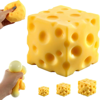Cheese Squishy (6cm),Cheese Block Squeeze Toy,Squishies Stress Relief Fidget Toys,Stocking Stuffer Novelty Birthday Gifts for Kids Teens Boys Girls (2.4 inch) - US 8761