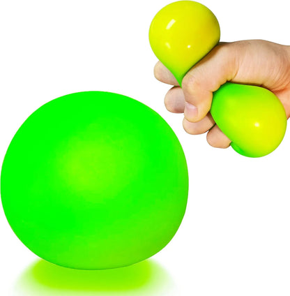 Squishy Stress Balls for Kids and Adults (1 Pack) Stretchy Dough Ball Squeeze Fidget Toy, Funny and Soft Change Color Squeeze Ball, Squish Balls, Ideal for Anxiety Relief, Autism, ADHD (Green) - US 8695