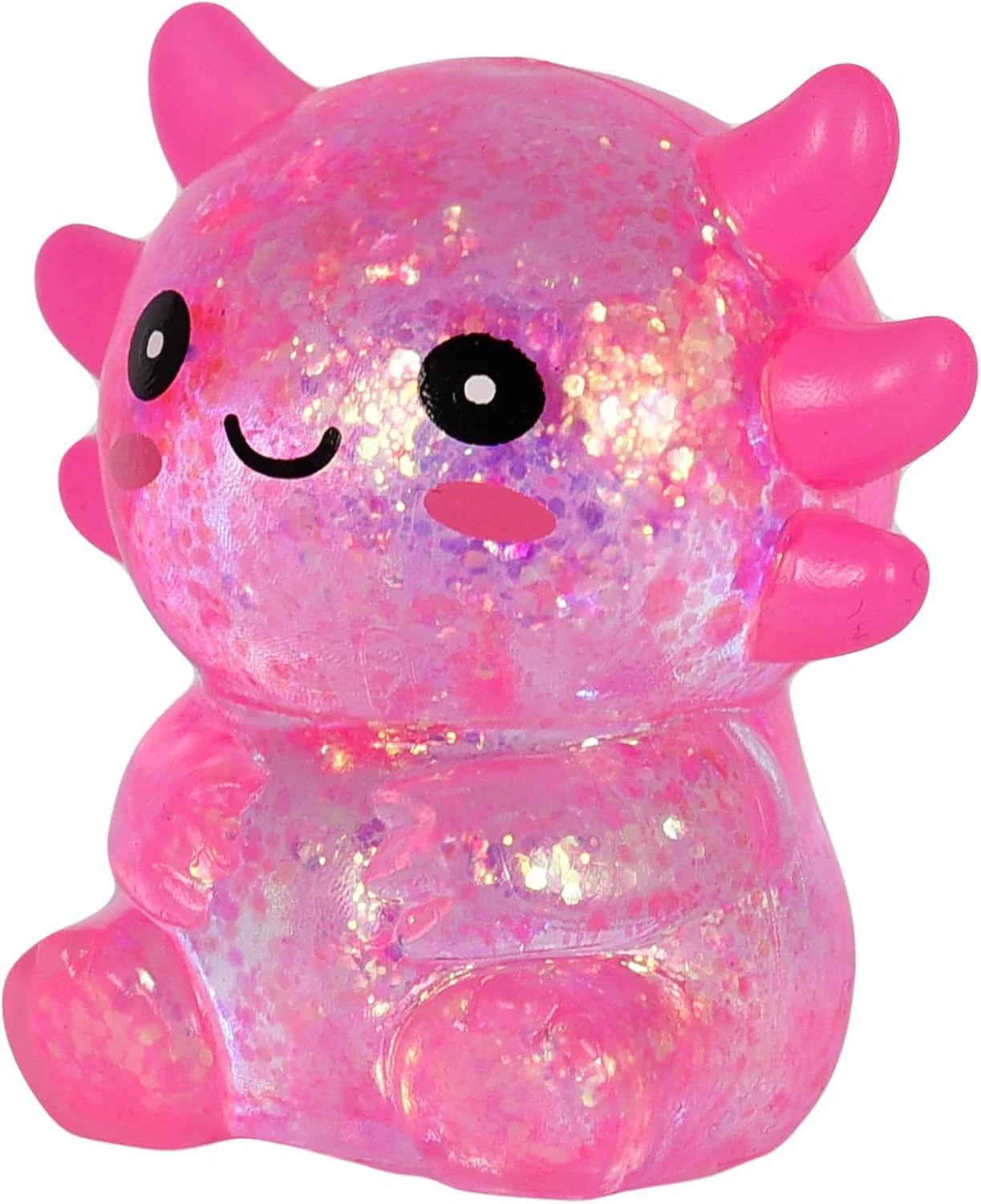 Axolotl Squishy Stress Toy – Cute Sitting Axolotl Fidget Toy Soft Squeeze Sensory Toy for Kids & Adults, Anxiety Relief Desk Toy, Party Favor (Pink) - US 4168
