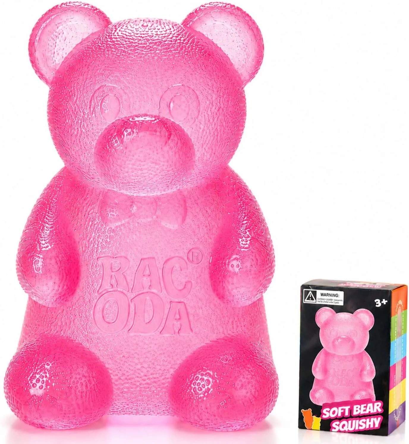 Taba Bear Squishy Fidget Toys,Stress Ball for Anxiety Stress Relief,Squishies Sensory Toy for Adults Kids Teens,Pink Squeeze Toys for Classroom Prize, Birthday Gifts Party Favors - US 3509