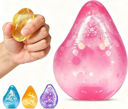 Fidget Toys Stress Cube, Cube Squishies Anxiety Stress Relief, Ice Squishy Stress Cube-Drop Malt Sugar Balls, Sensory Toys for Kids with Autism, Fidgets for Classroom Prize Toys (1pack Pink) - US 8842