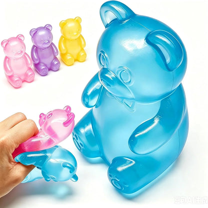 Fidget Toys Squishy Gummy Bear, Stress Cube Squishies Anxiety Stress Relief, Ice Squishy Stress Cube-Drop Malt Sugar Balls, Sensory Ball for Kids with Autism - US 8424
