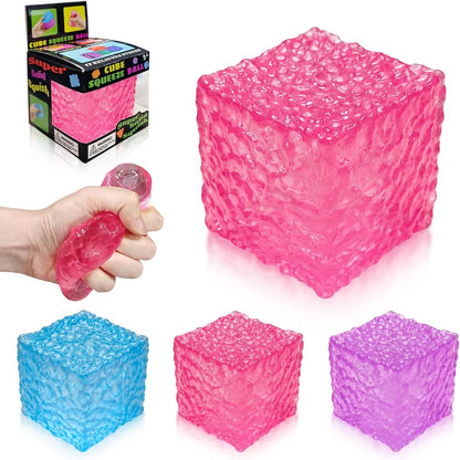 Nice Cube Squishy Toy, Sensory Fidget for Anxiety Stress Relief | Non-Sticky，Pocket Size，No Odor, Washable, Easy to Clean, Fun for Kids Teens Adults, Satisfying to Squeeze ,Tear-Resistant - US 5125