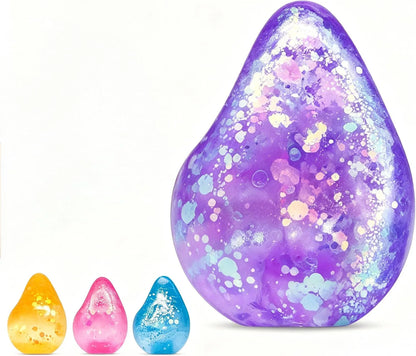 Fidget Toys Squishy Water Drop, Stress Cube Squishies Anxiety Stress Relief, Ice Squishy Stress Cube- Malt Sugar Balls, Sensory Ball for Kids with Autism (Blue, 1) - US 2316