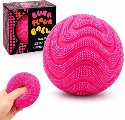 Fuzz Ball Squishy Stress Ball,Soft Fidget Squishy Fuzz Squeeze Ball for Adults,Anxiety Stress Relief Toys,Party Favors Gift for Adults (Pink Ball) - US 9071