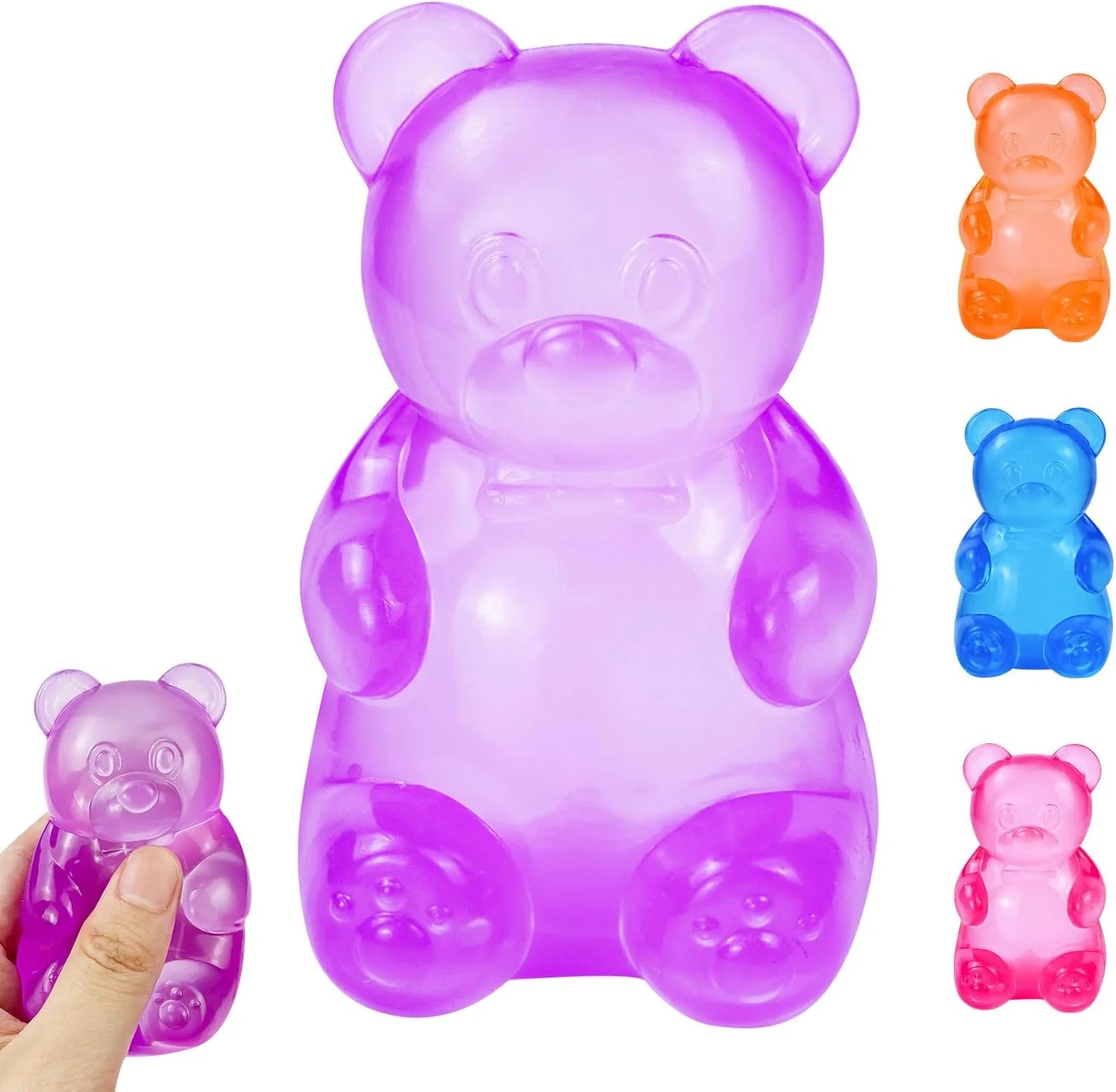 Gummy Bear Squishy, Stress Bear Taba Squishy, Taba Squishy Toys for Kids, Stress Balls Valentines Day Gifts Birthday Gifts Party Favors-Purple - US 2886