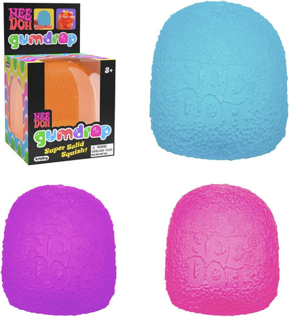 Schylling NeeDoh Gumdrop - Textured Sensory Toy with Super Solid Squish - 2.5" Tall - Colors May Vary (Pack of 1) - US 2911