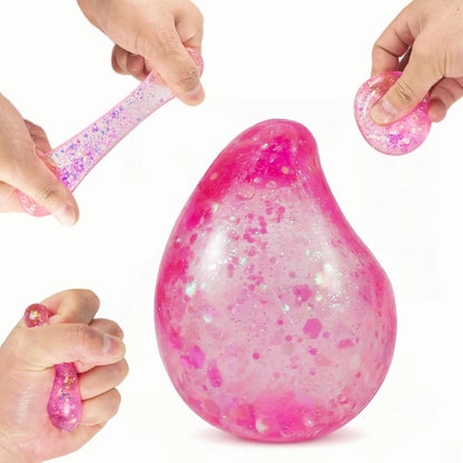 Pink Drop Squishies Sugar Stress Ball, Soft Slow Rise Sugar Fidget Toy, Squishy Squeeze Sensory Stress Ball Fidget Toy for Relaxing, Quiet Classroom Prizes & Easter Basket Stuffers - US 6752