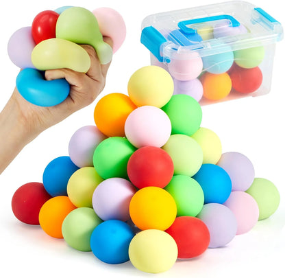 JOYIN 24 Pack Slow Rising Stress Balls, Squishy Sensory Fidget Toys, Hand Therapy Balls for Anxiety Relief, Classroom Prize Box Toys for Kids, Goodie Bag Stuffers, Party Favors - US 1988