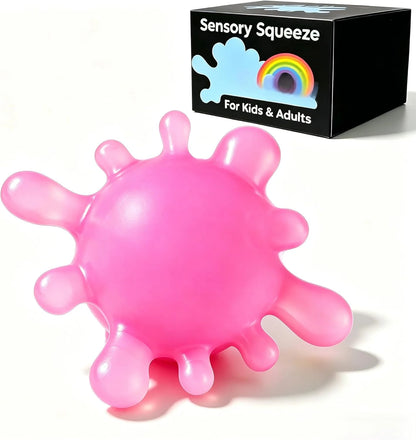 1 Pack Fidget Toys Stress Balls for Kids, Splat-Tastic Squishy Toy, Stress Splat Toy, Squishies Anxiety Stress Relief, Ice Squishy Stress Sensory Cube Malt Sugar Balls with Autism (Purple) - US 2139