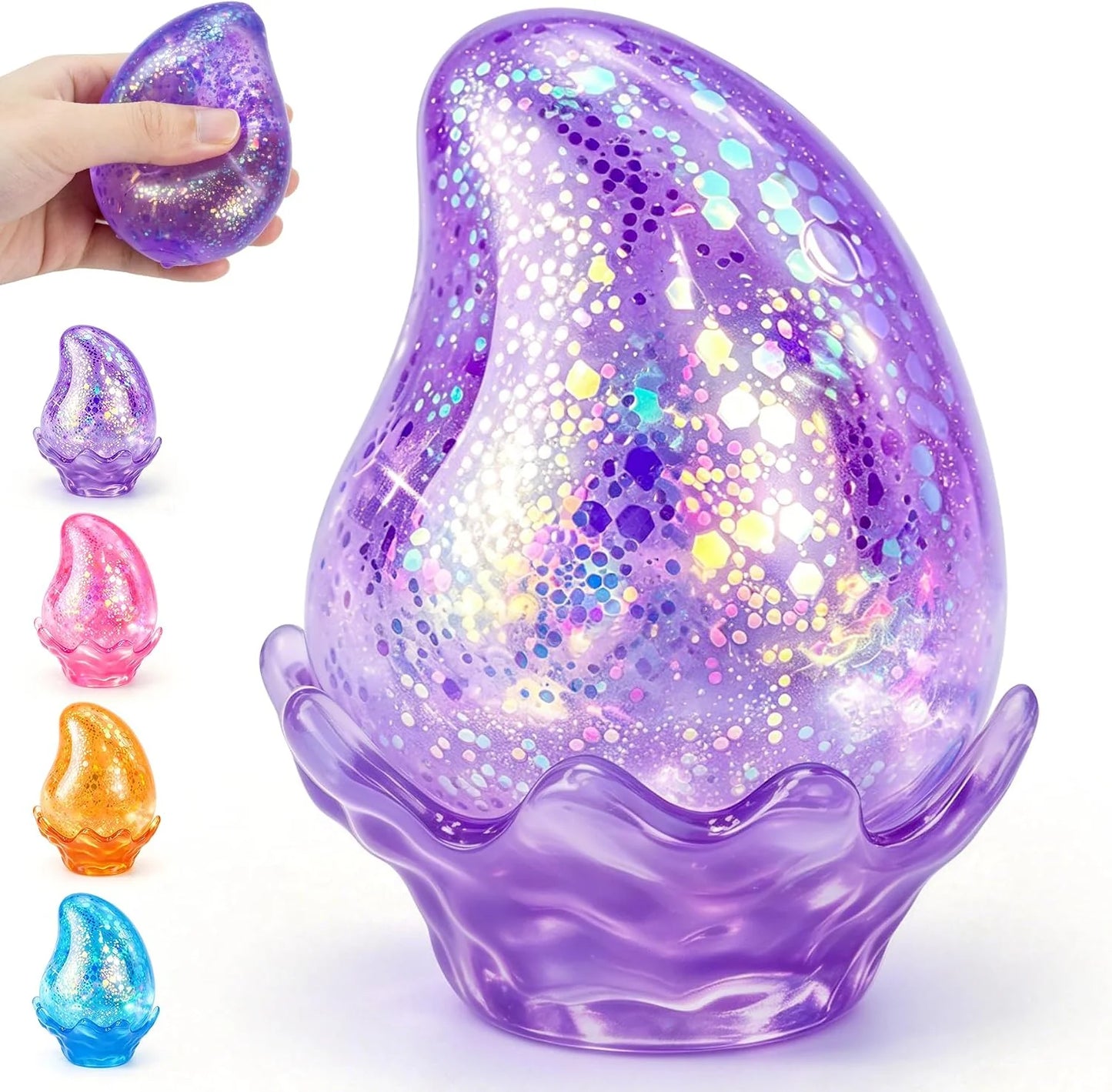 Squishy Stress Balls,Cube Squishies Anxiety Stress Relief Ice Squishy Malt Sugar Balls,Soft Sensory Calming Toys for Kids Teens, Party Favors & Classroom Prizes for Kids - Purple - US 8228