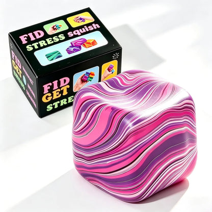 1 Pack Fidget Toys Squishy Stress Cube, Stress Balls for Kids Adults Squishies Stress Relief, Ice Sugar Sensory Toys for Kids with Autism, Fidgets for Classroom Prize Toys(Pink,1 Pack) - US 6533